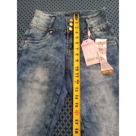 WAIST 29 SIZE 11 SKINNY JEANS STRETCH DENIM PUSH UP ACID 11-4 CUTIE 1409 SZ11 - Picture 4 of 11
